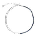 PULSERA MITAD CZ + CADENA RECTANGULAR - PU5180R/03