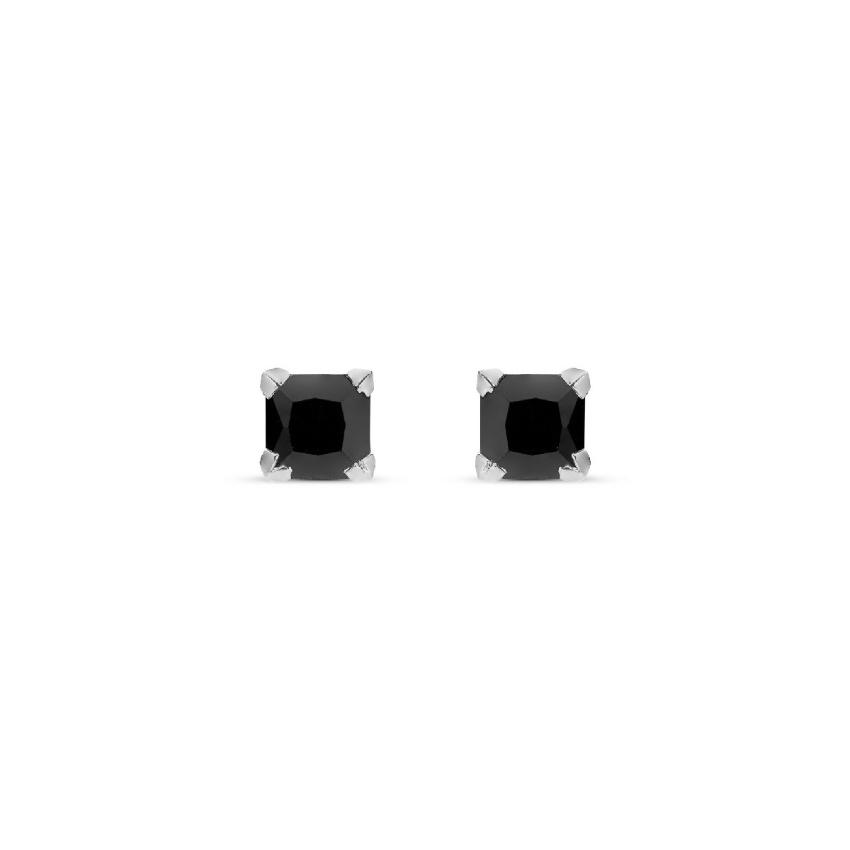 PENDIENTE CIRCONITA NEGRA 4 X 4 GARRAS - PE2192/10