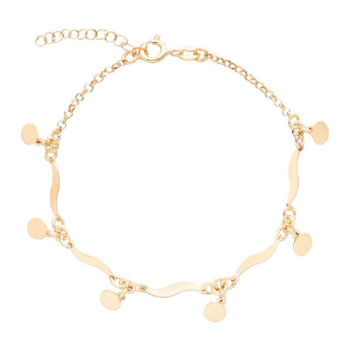 PULSERA DISCOS COLGANDO + ONDAS - PU5121CH