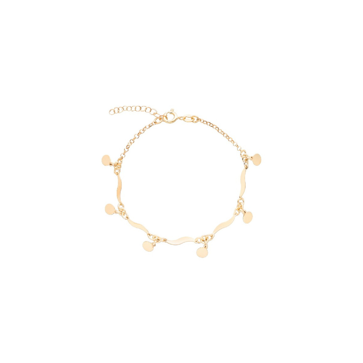 PULSERA DISCOS COLGANDO + ONDAS - PU5121CH