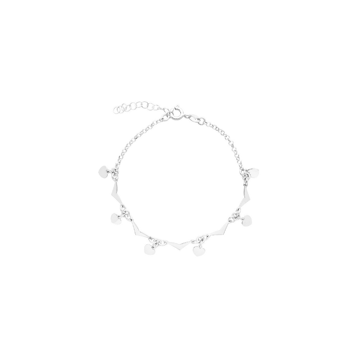 PULSERA CORAZONES COLGANDO + UVE - PU5122R