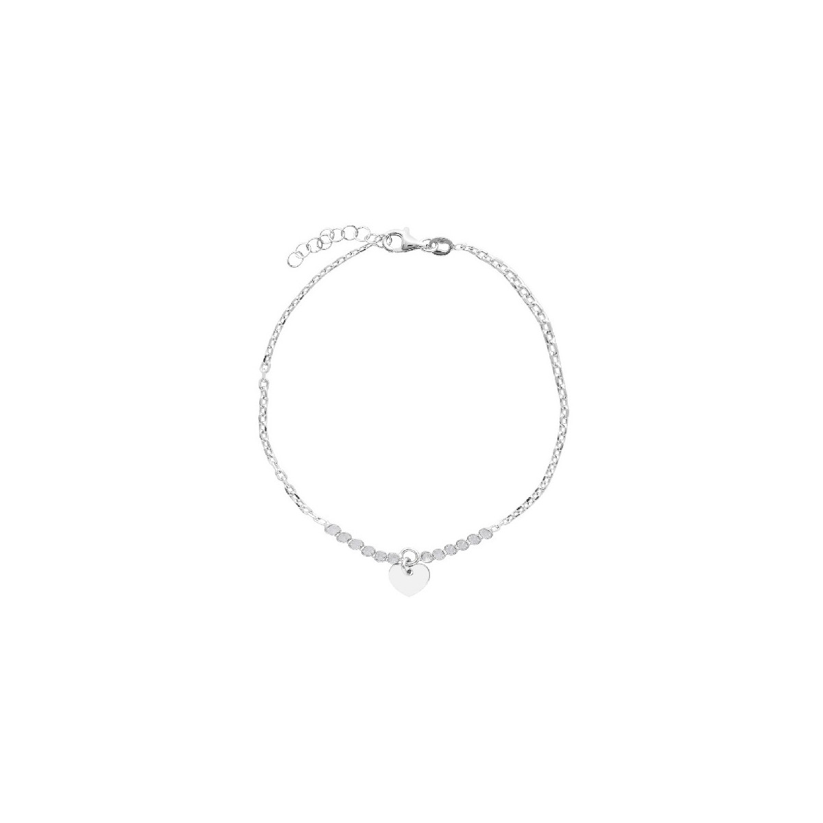 PULSERA CZ CENTRO CORAZON COLGANDO - PU5325R/04