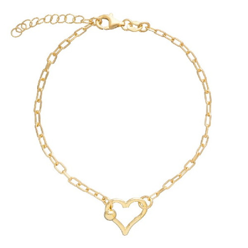 PULSERA CORAZON CENTRO CALADA BOLA - PU5327CH