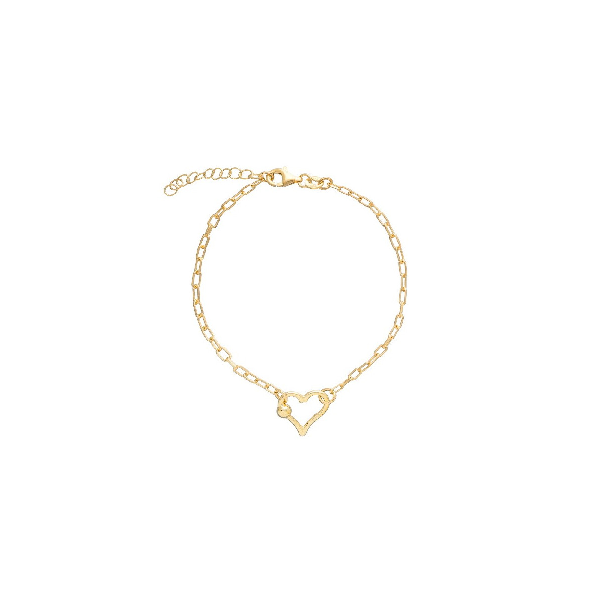 PULSERA CORAZON CENTRO CALADA BOLA - PU5327CH