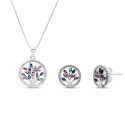 JUEGO ARBOL VIDA CZ MULTICOLOR - JU2925 JUEGO ARBOL VIDA CZ MULTICOLOR - JU2925