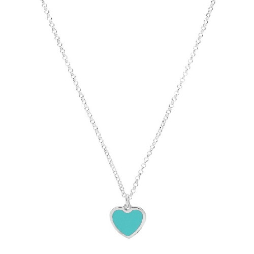COLGANTE DOBLE CON CORAZON ESMALTE - CO2882R/15