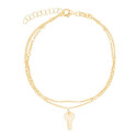 PULSERA DOBLE LLAVE CZ COLGANDO - PU5348CH