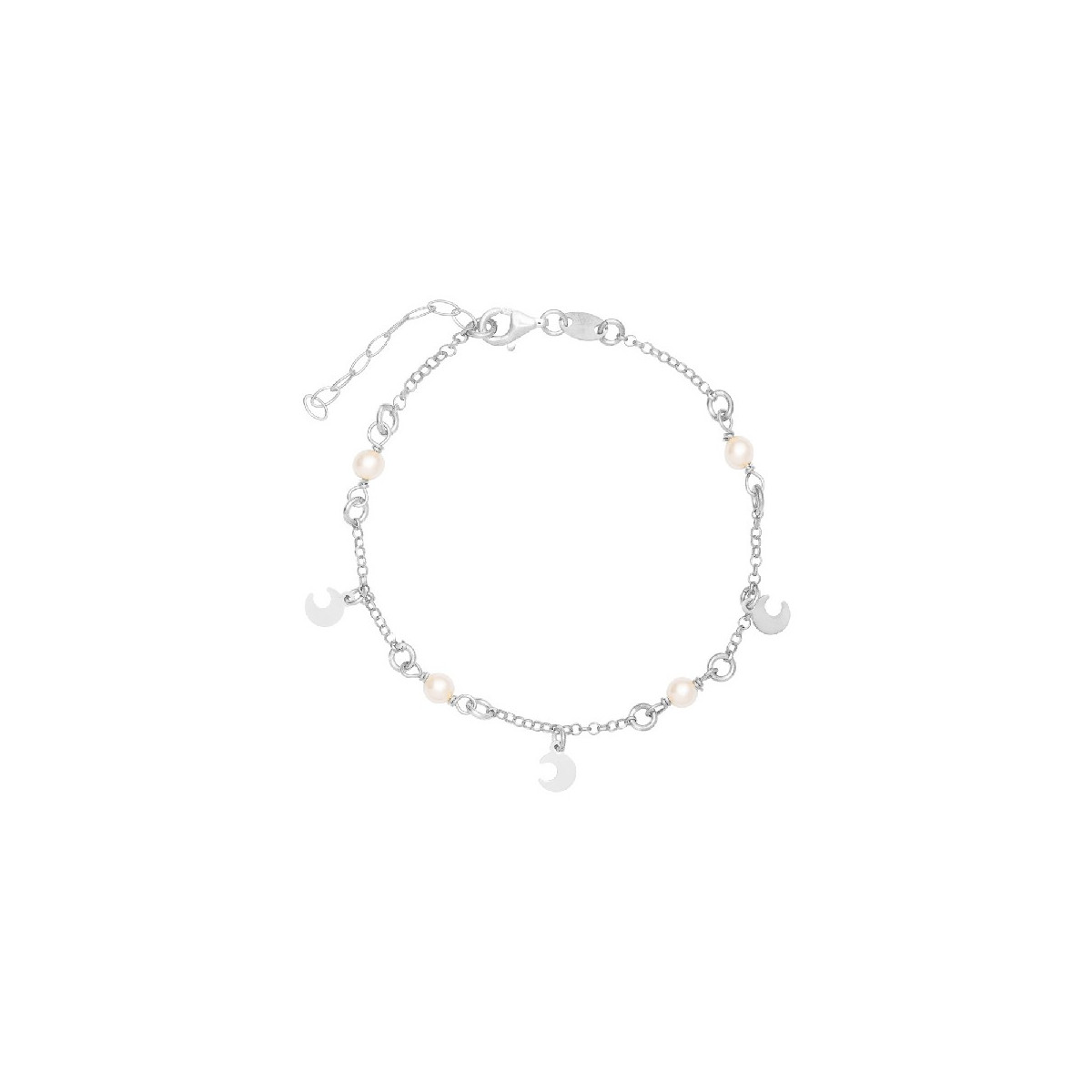 PULSERA PERLAS Y LUNAS EN LINEA - PU5400R