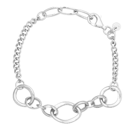 PULSERA CADENA BARBADA + ESLABONES  - PU5416R