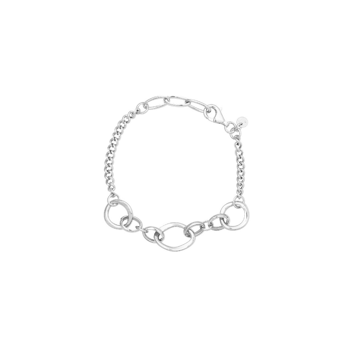PULSERA CADENA BARBADA + ESLABONES  - PU5416R