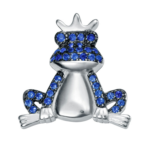 COLGANTE RANA CON CIRCONITA COLOR ZAFIRO - CO2464/03