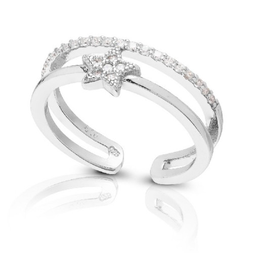 SORTIJA MIDI-RING 2 FILAS ESTRELLA - SO1503R