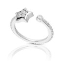 SORTIJA MIDI-RING ESTRELLA + CHATON  - SO1505R