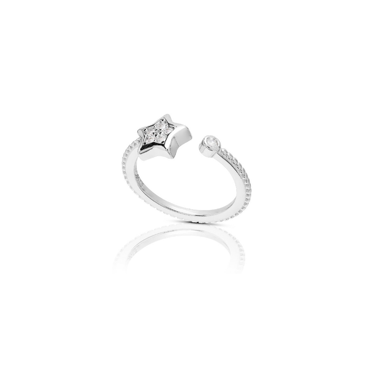 SORTIJA MIDI-RING ESTRELLA + CHATON  - SO1505R