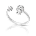 SORTIJA MIDI-RING CALAVERA CZ + CZ GARRAS - SO1509R