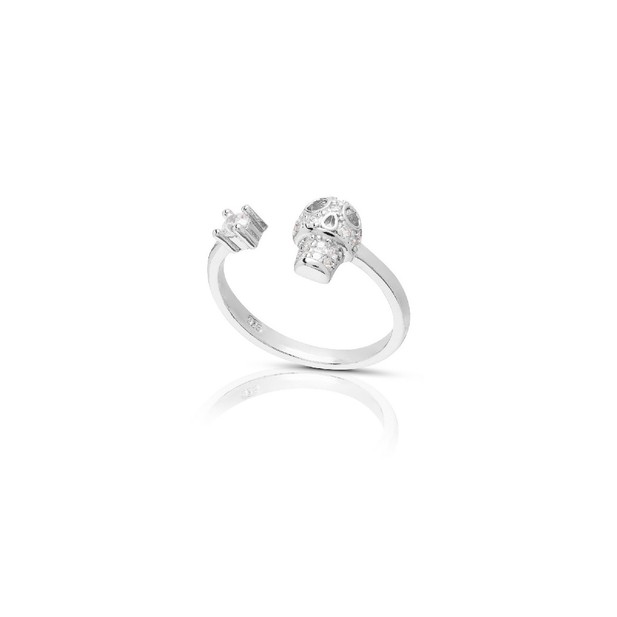 SORTIJA MIDI-RING CALAVERA CZ + CZ GARRAS - SO1509R