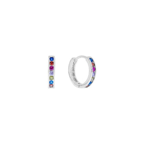 PENDIENTE 14MM CIRCONITAS MULTICOLOR - PE5446/24