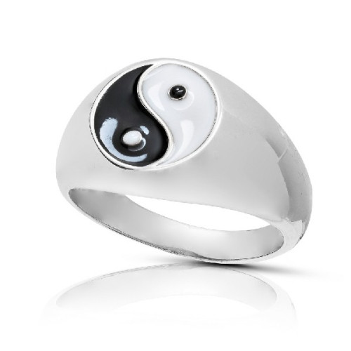 SORTIJA SELLO YIN - YANG ESMALTE - SO1515R