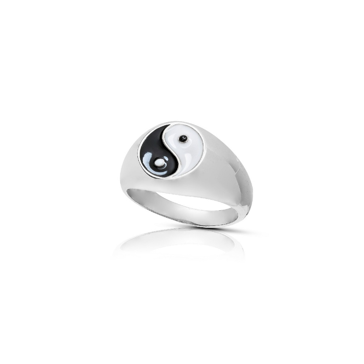SORTIJA SELLO YIN - YANG ESMALTE - SO1515R