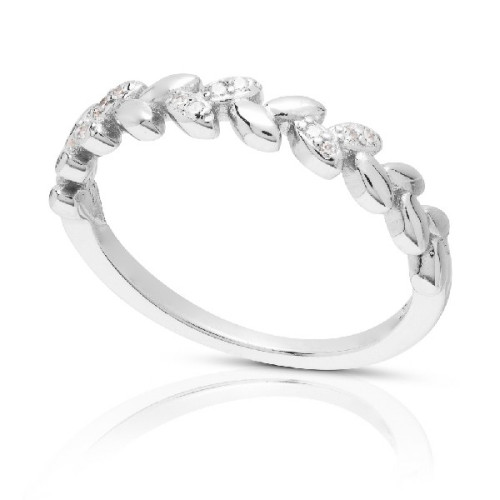 SORTIJA HOJAS CIRCONITAS - SO1519R