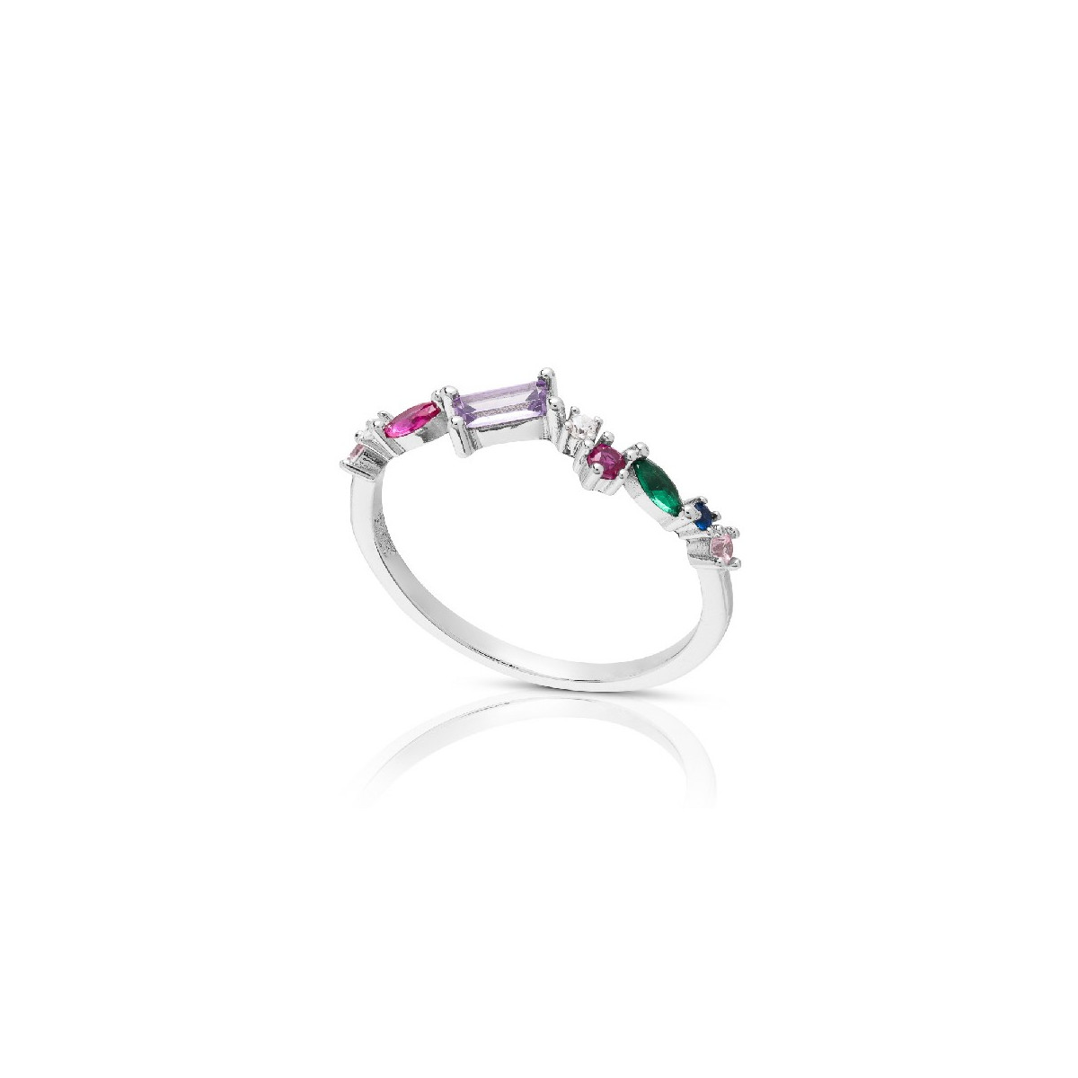 SORTIJA CIRCONITAS VARIOS TAMAÑOS MULTICOLOR - SO1533R/24