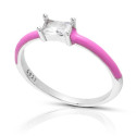 SORTIJA ESMALTE CZ RECTANGULAR - SO1542R/04/14
