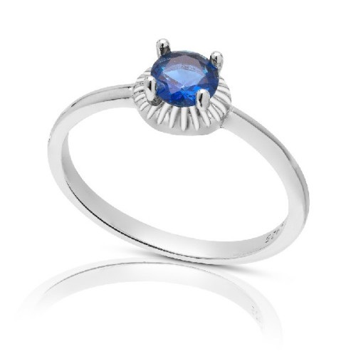 SORTIJA CIRCONITA REDONDA BORDE PLATA - SO1544R/03