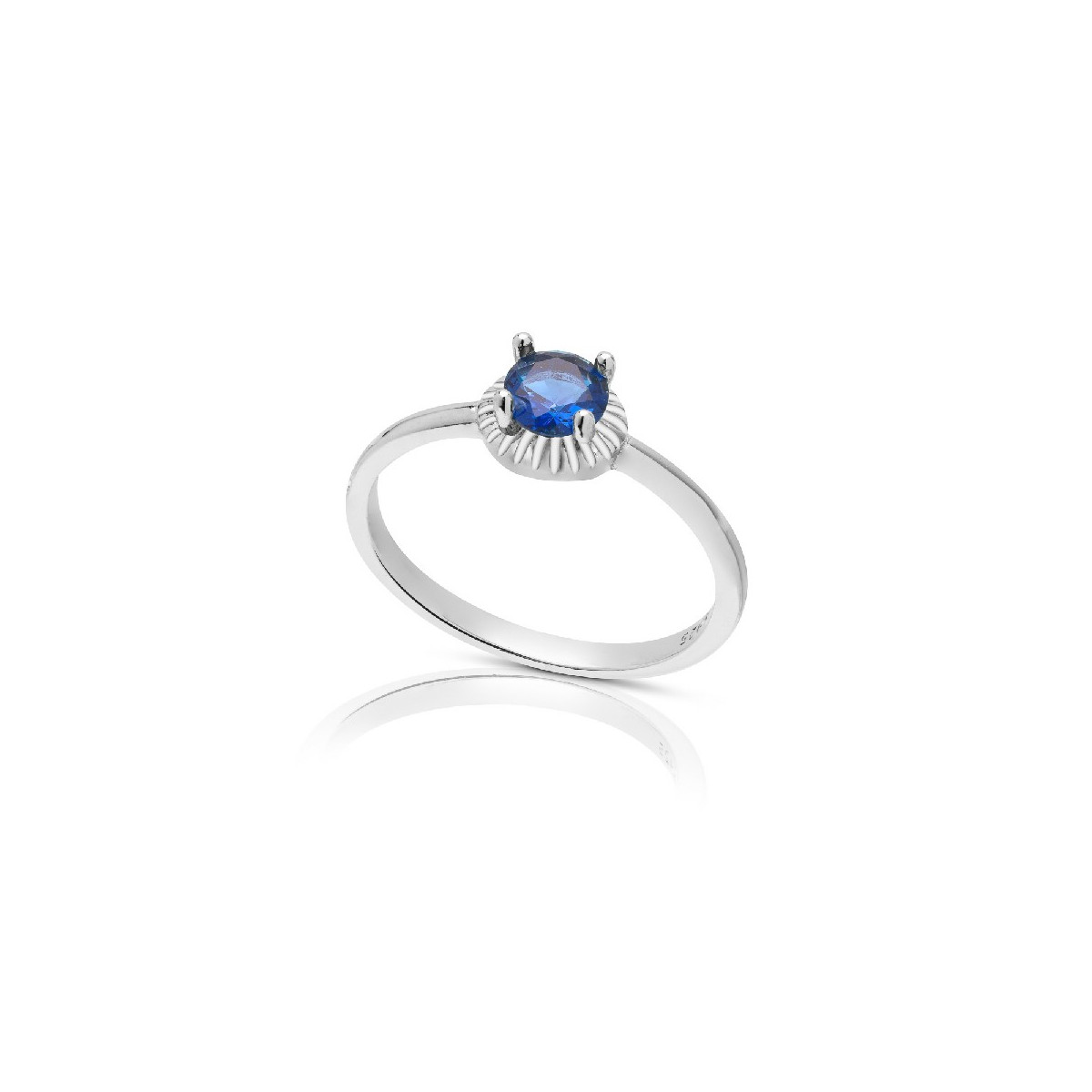 SORTIJA CIRCONITA REDONDA BORDE PLATA - SO1544R/03