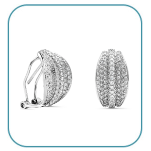 PENDIENTES OMEGA CON CIRCONITAS