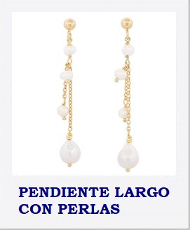 PENDIENTE LARGO CON PERLAS