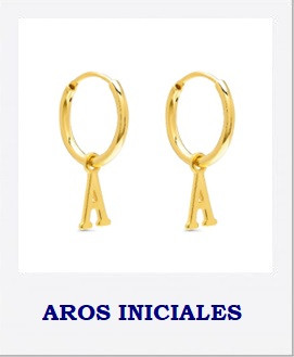 PENDIENTE DE ARO INICIALES