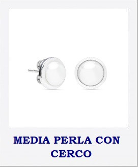 MEDIA PERLA CON CERCO, SINTÉTICA